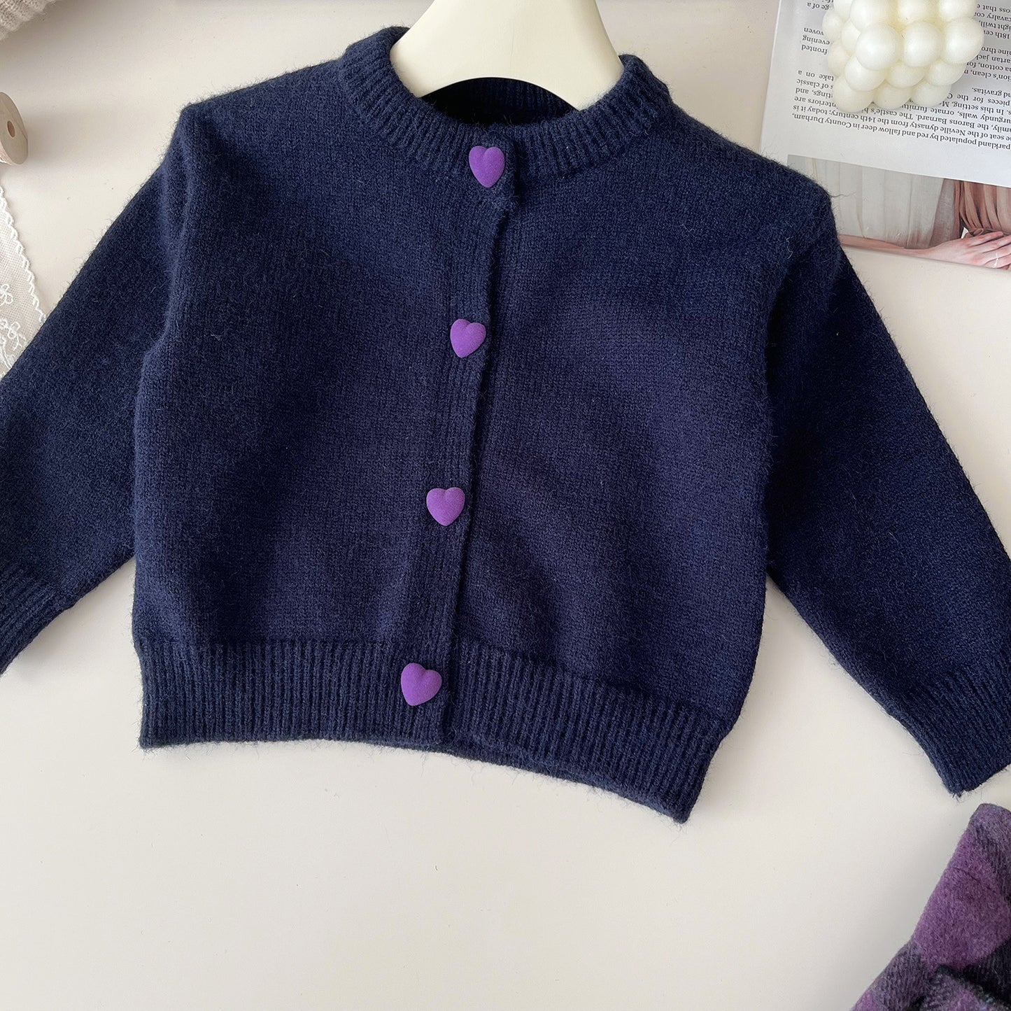 Conjunto Infantil Feminino Xadrez Corações