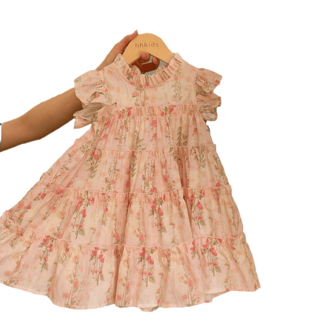Vestido Infantil Floral Camadinhas
