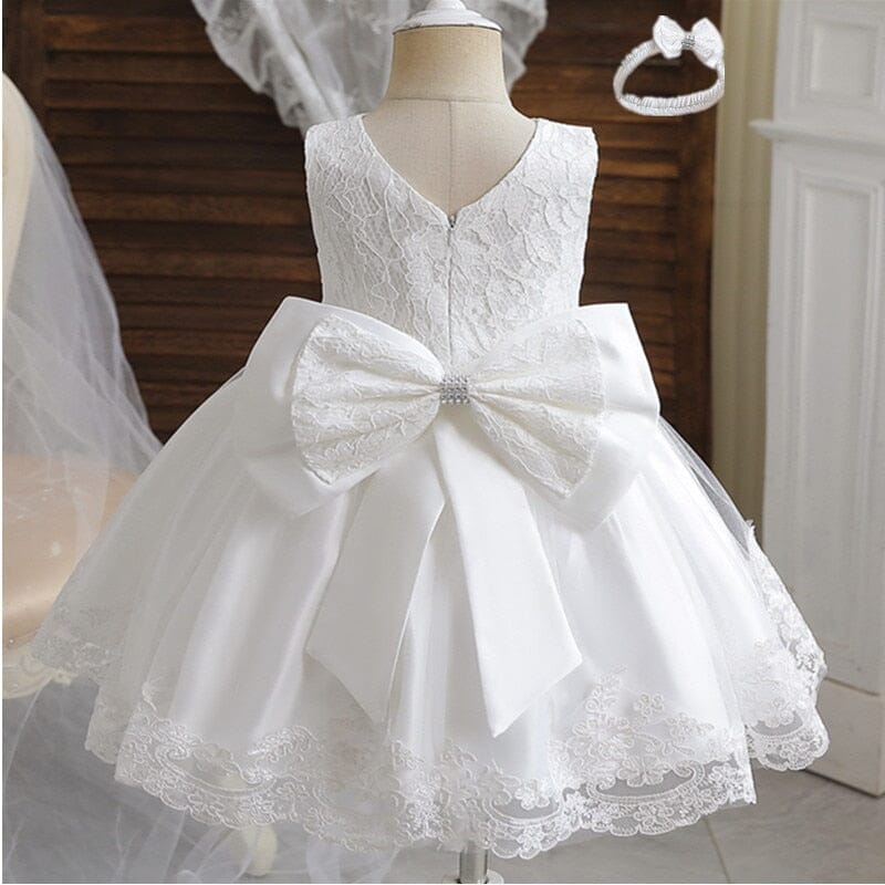 Vestido de Festa Infantil Laço + Faixa