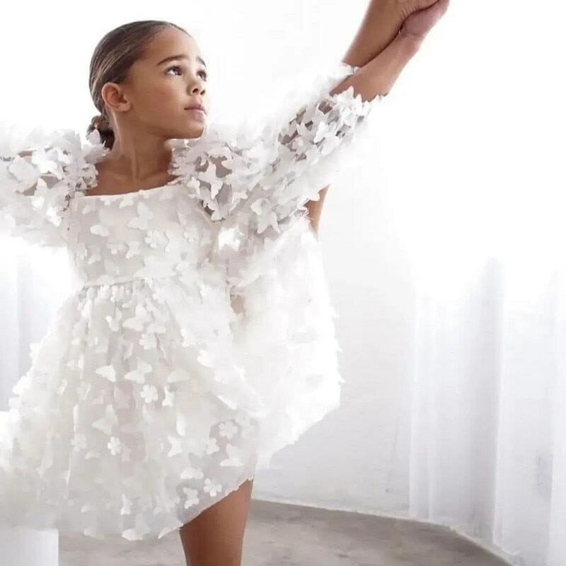 Vestido Infantil Tule Borboletinhas