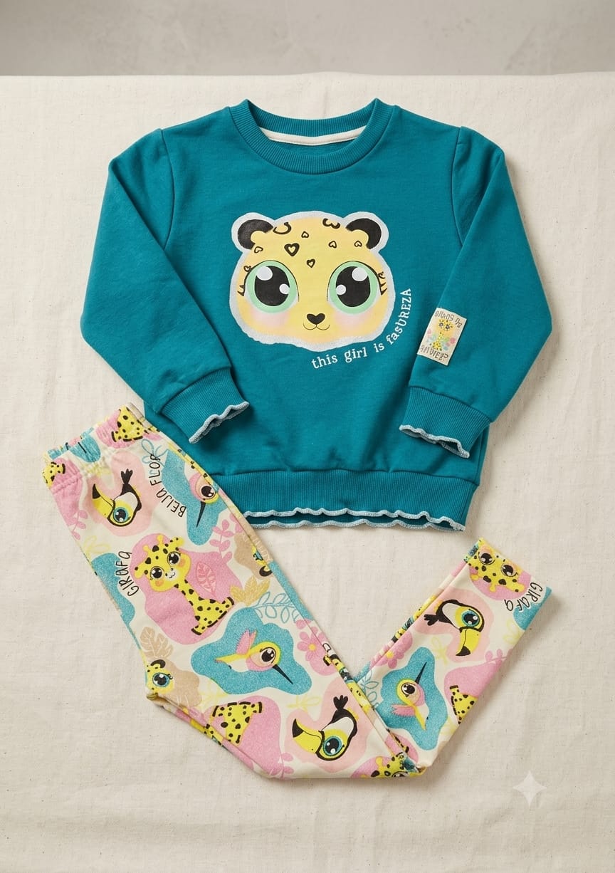 Conjunto Infantil Feminino Bichinhos