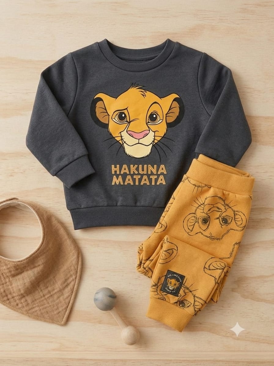 Conjunto Infantil Flanelado Rei Leão