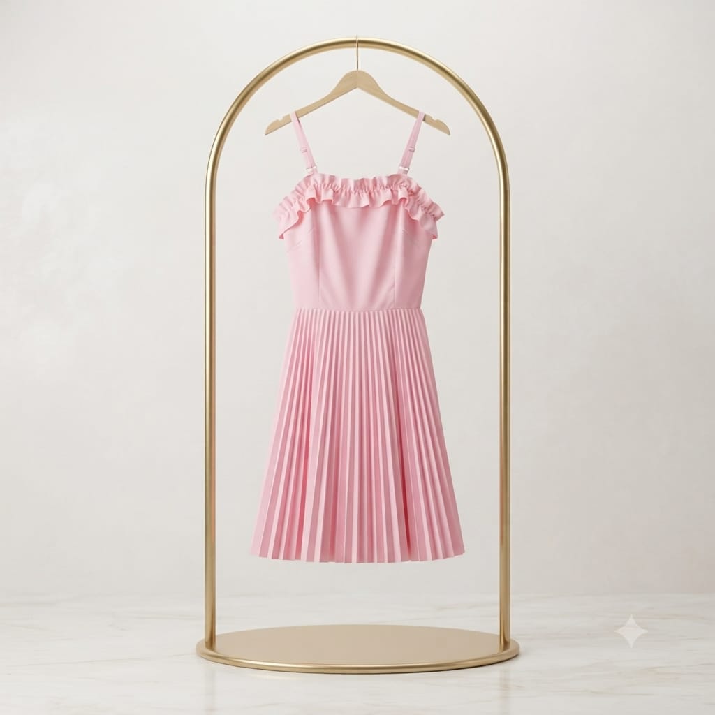Vestido Infantil Plissado