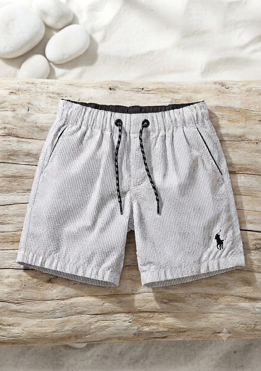 Shorts Infantil Masculino Tactel Listras