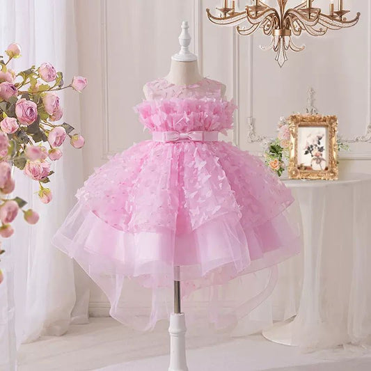 Vestido Infantil de Tule Borboletinhas