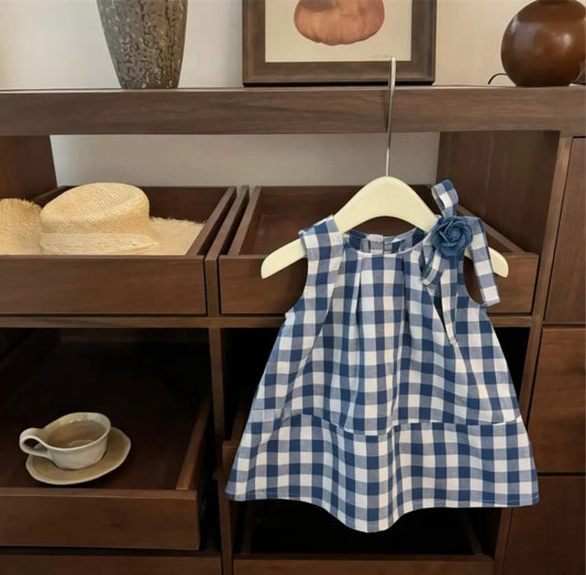 Vestido Infantil Xadrez Florzinha