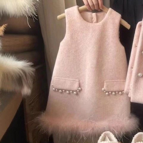 Conjunto Infantil Feminino Plumas e Pérolas