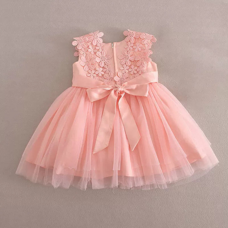 Vestido Infantil Florzinhas Tule
