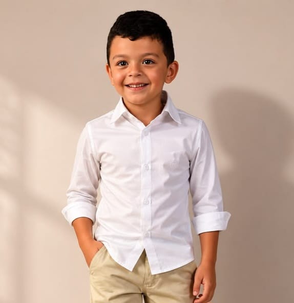 Camisa Masculina Infantil Social