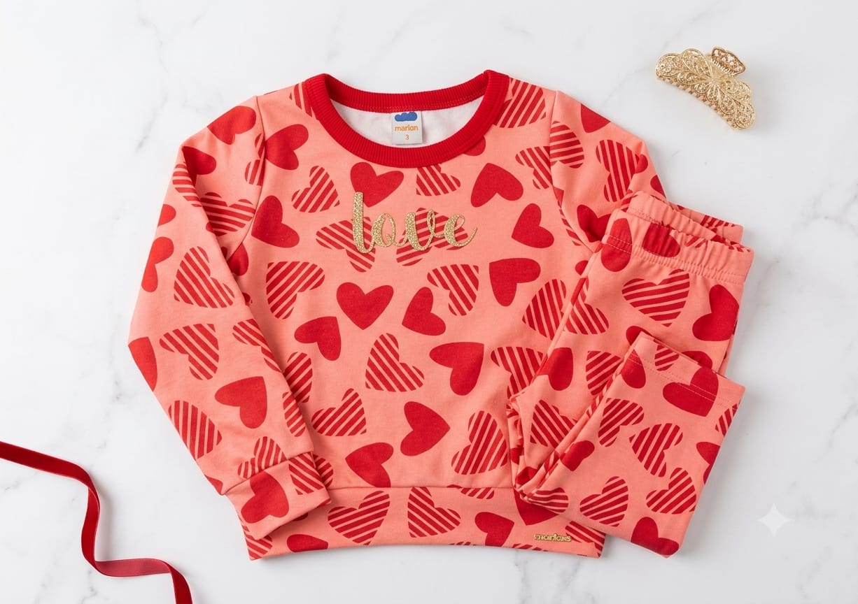 Conjunto Infantil Corações