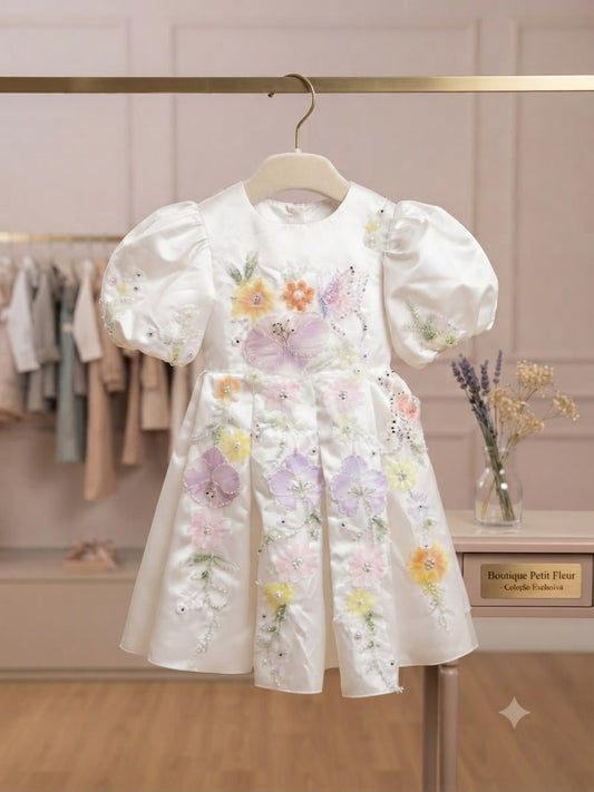 Vestido Infantil Bufante Flores