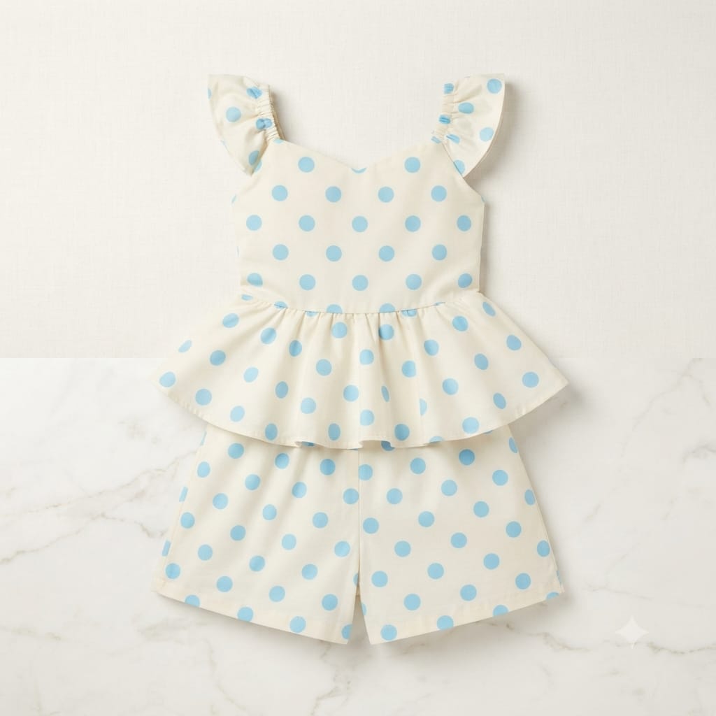 Conjunto Blusa Babado Poá