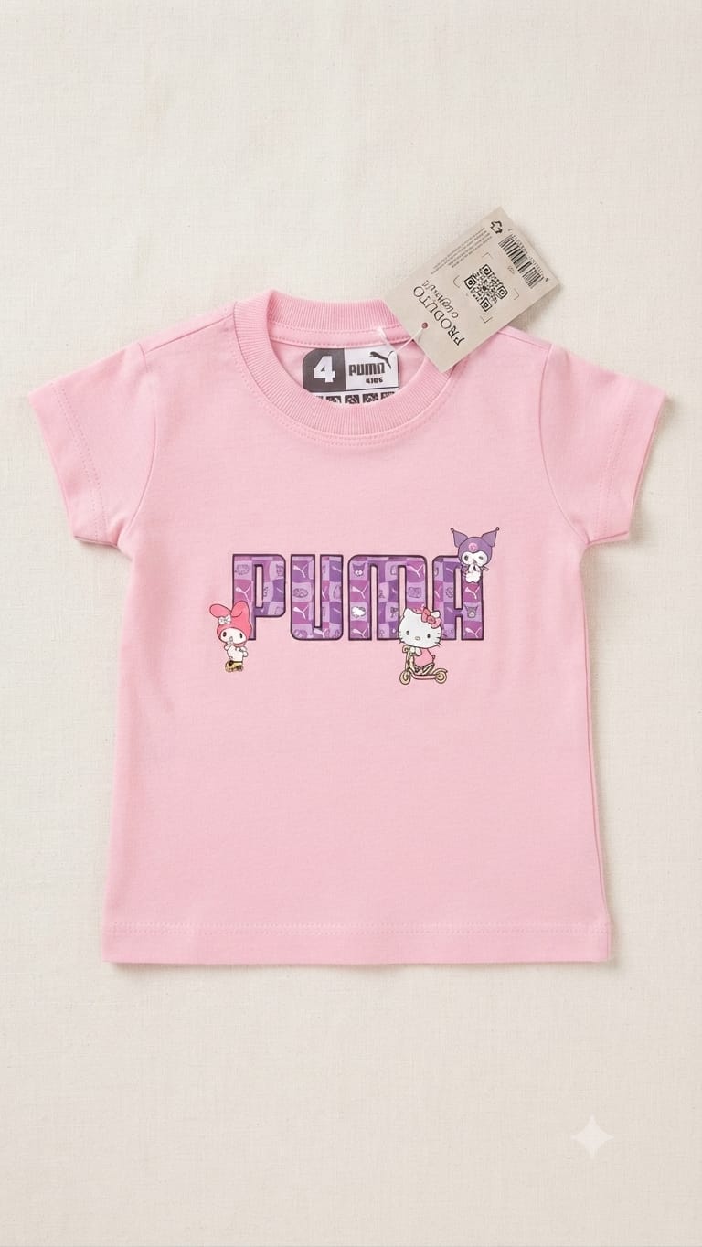 T-Shirts Infantil Kuromi e Hello Kitty