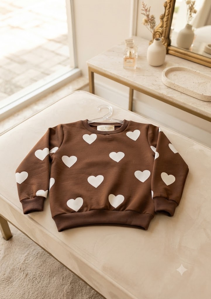 Moletom Infantil Feminino Corações