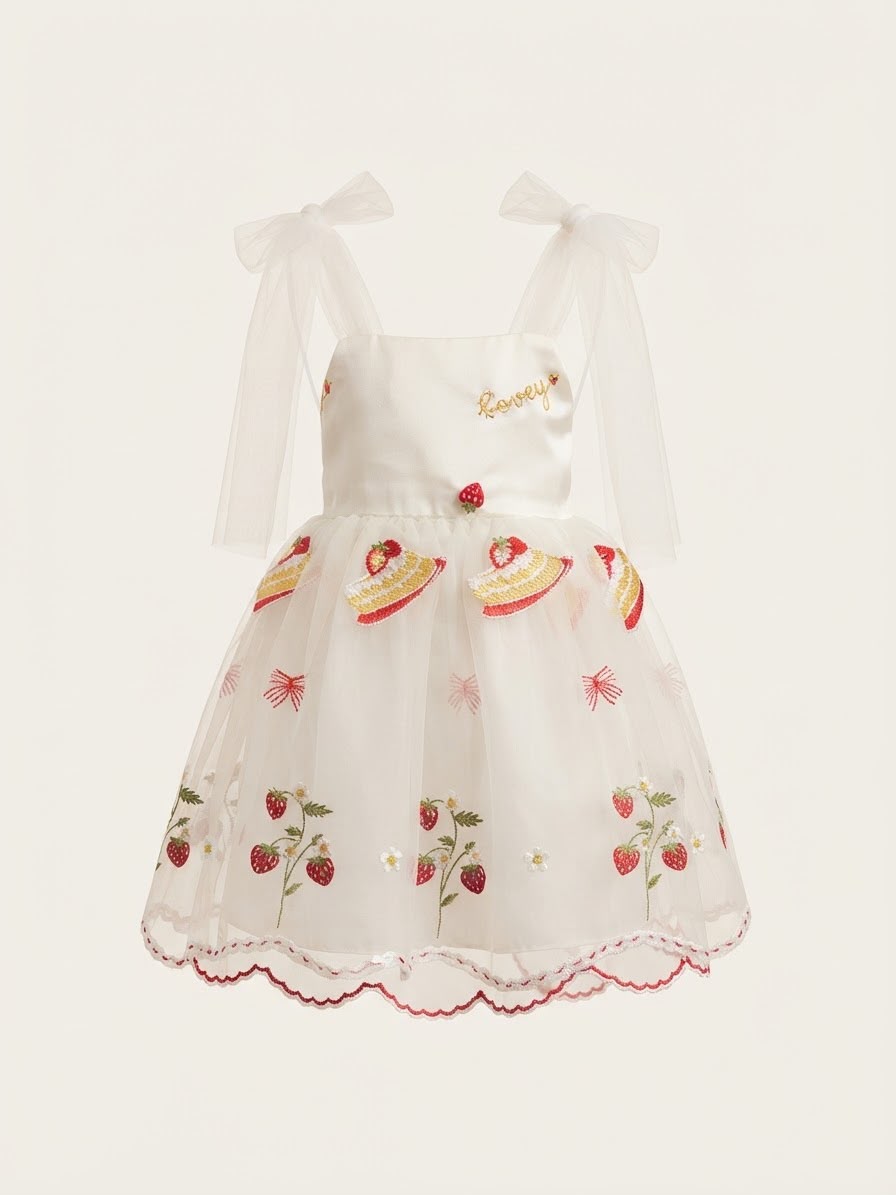 Vestido Bolo e Morangos
