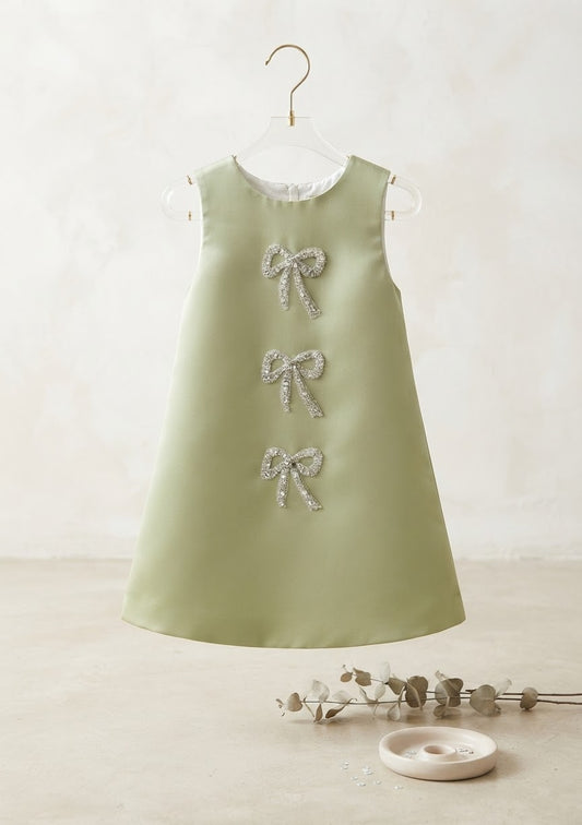 Vestido Infantil Lacinhos Brilhantes