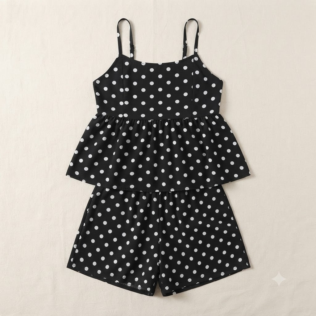 Conjunto Shorts Alcinha Poá