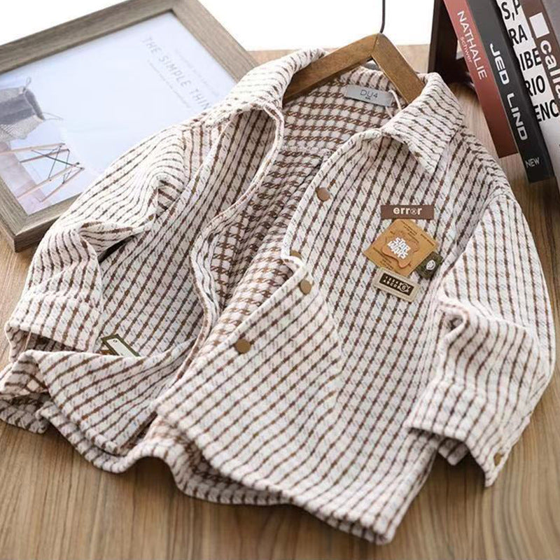 Conjunto Infantil Masculino Xadrez Cachorrinhos