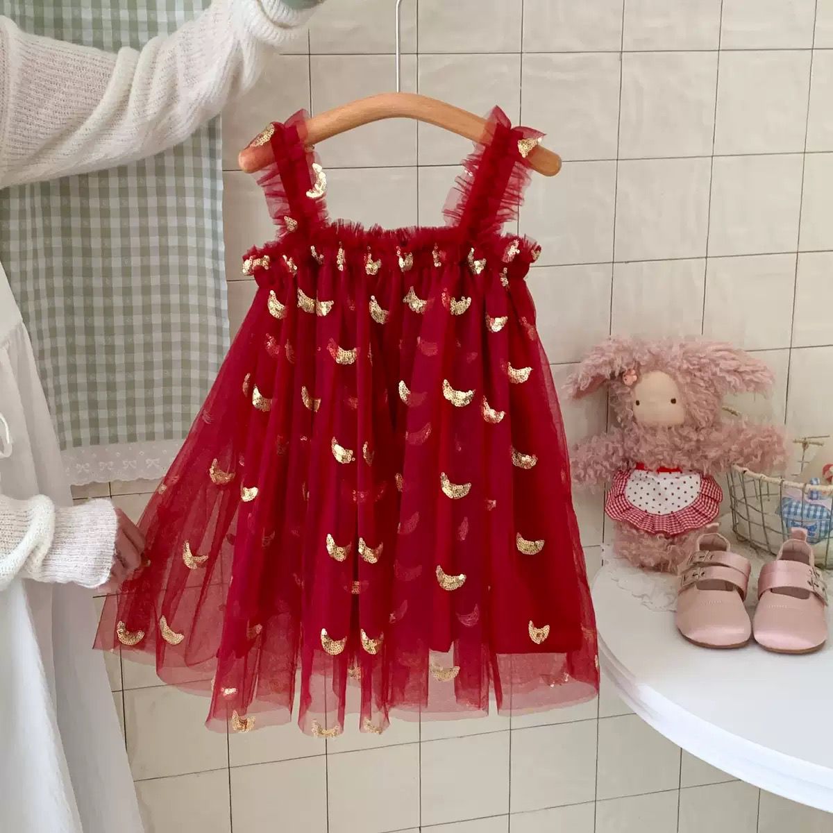 Vestido Infantil de Tule Luas