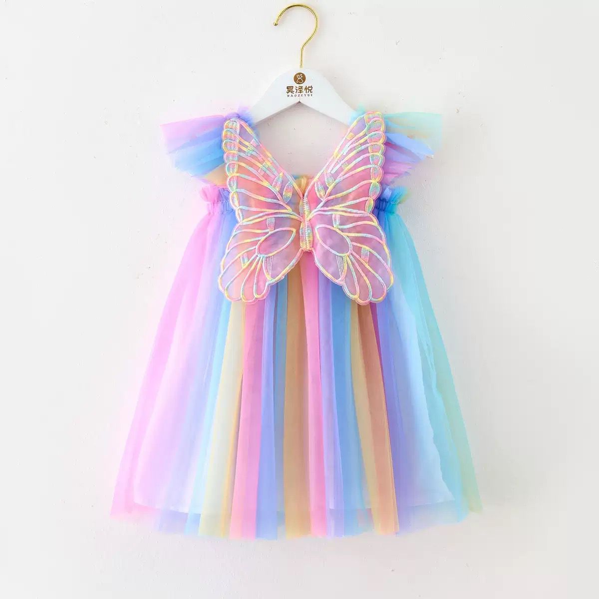 Vestido Infantil Degrade Borboleta
