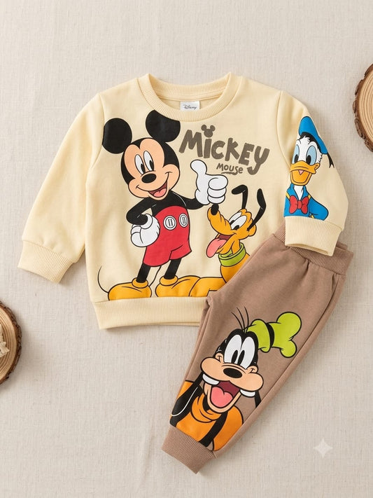 Conjunto Infantil Flanelado Mickey Mouse