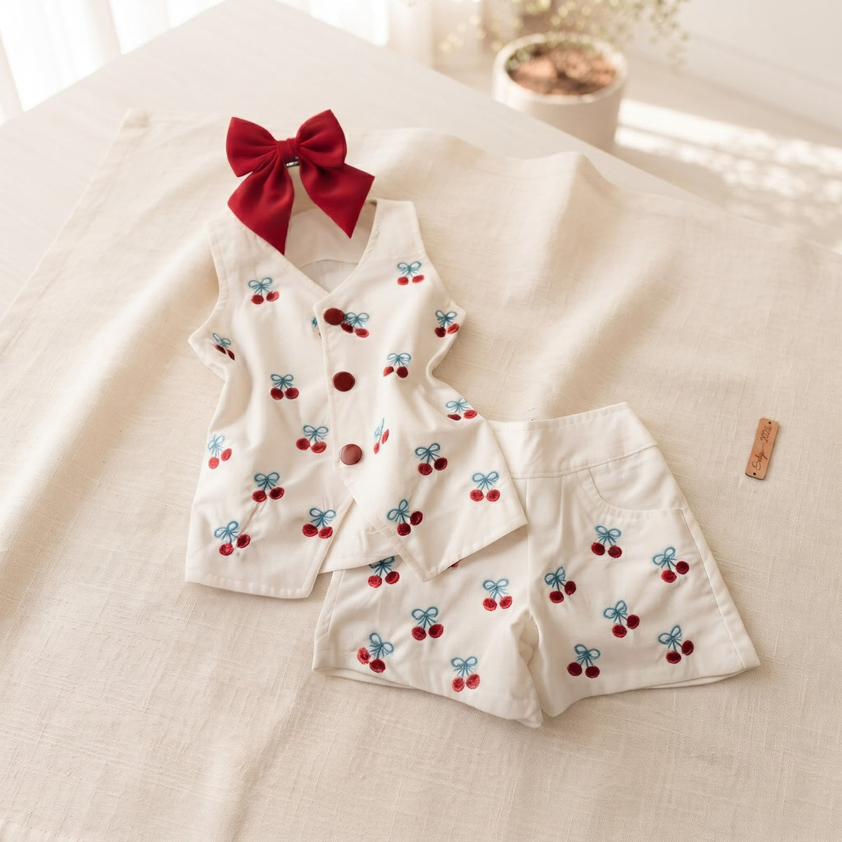 Conjunto Infantil Feminino Cerejinhas