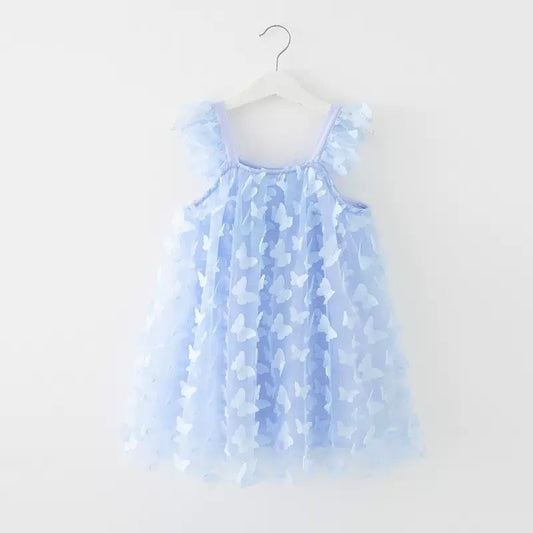 Vestido Infantil Tule Borboletinhas