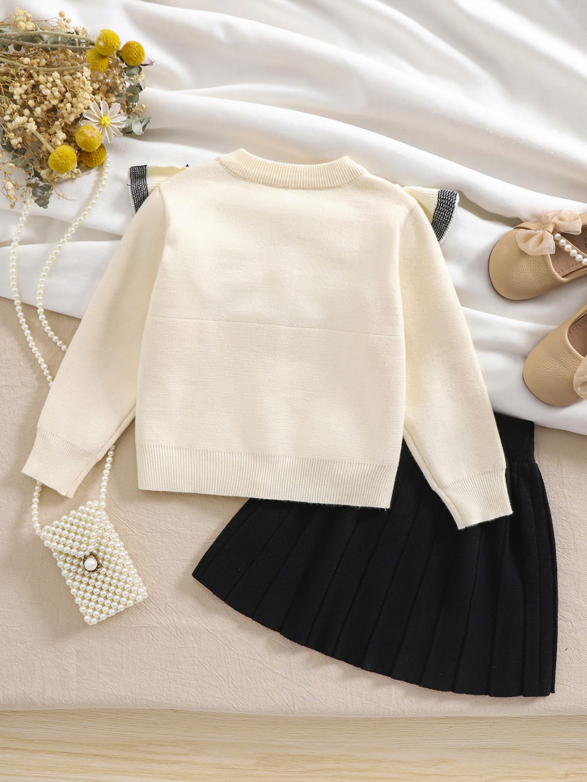 Conjunto Infantil Feminino Xadrez Lacinhos