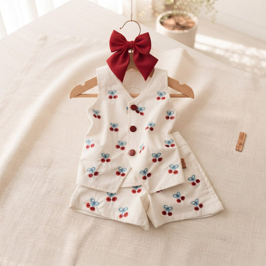 Conjunto Infantil Feminino Cerejinhas