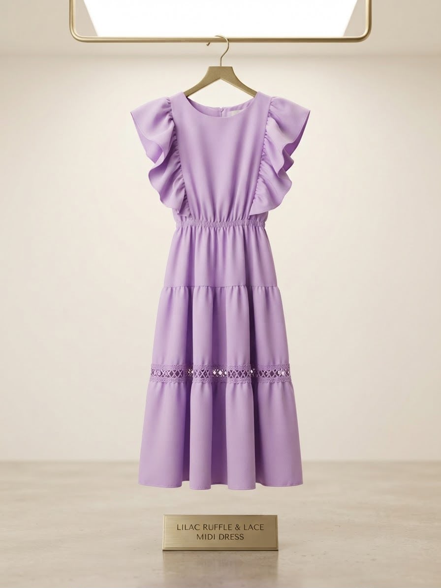 Vestido Infantil Bordado Babado