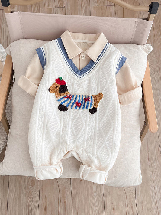 Macacão Infantil Masculino Cachorrinho