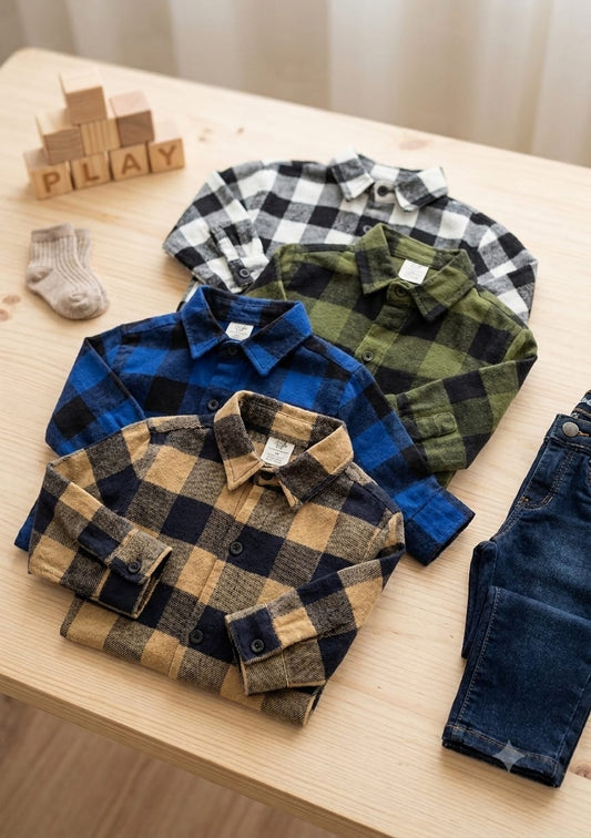 Camisa Infantil Masculina Xadrez