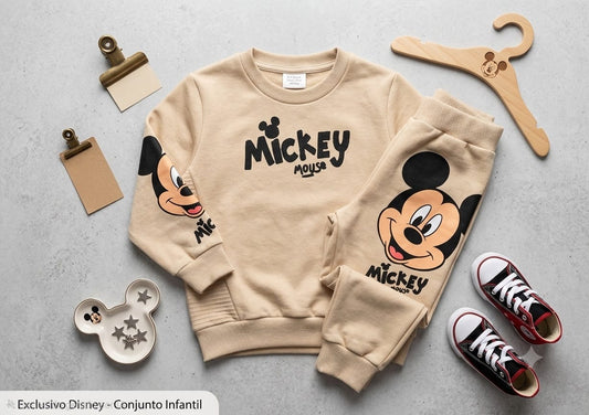 Conjunto Infantil Flanelado Mickey