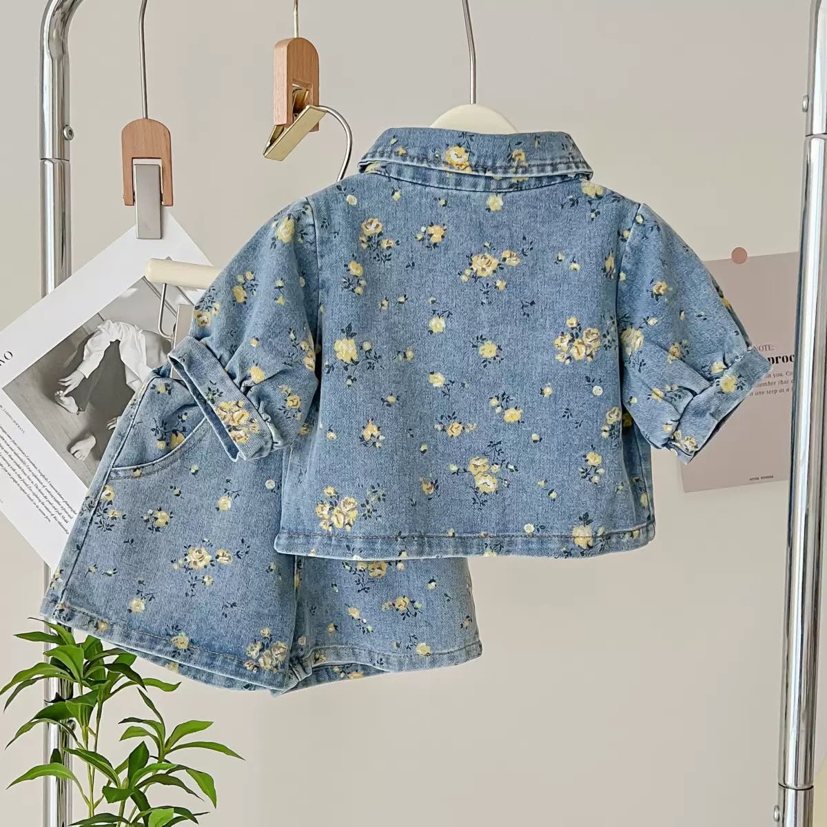 Conjunto Infantil Jeans Florzinhas