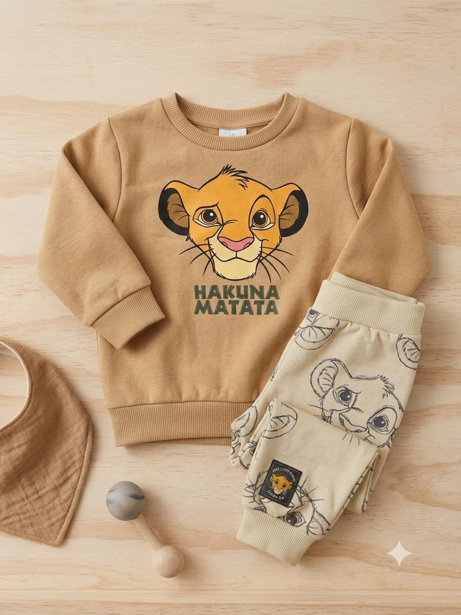 Conjunto Infantil Flanelado Rei Leão