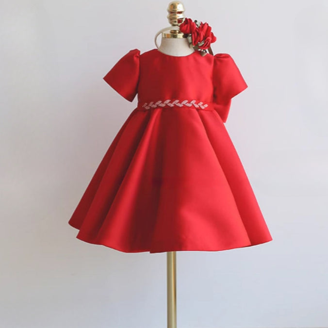 Vestido Infantil Cetim Cintinho