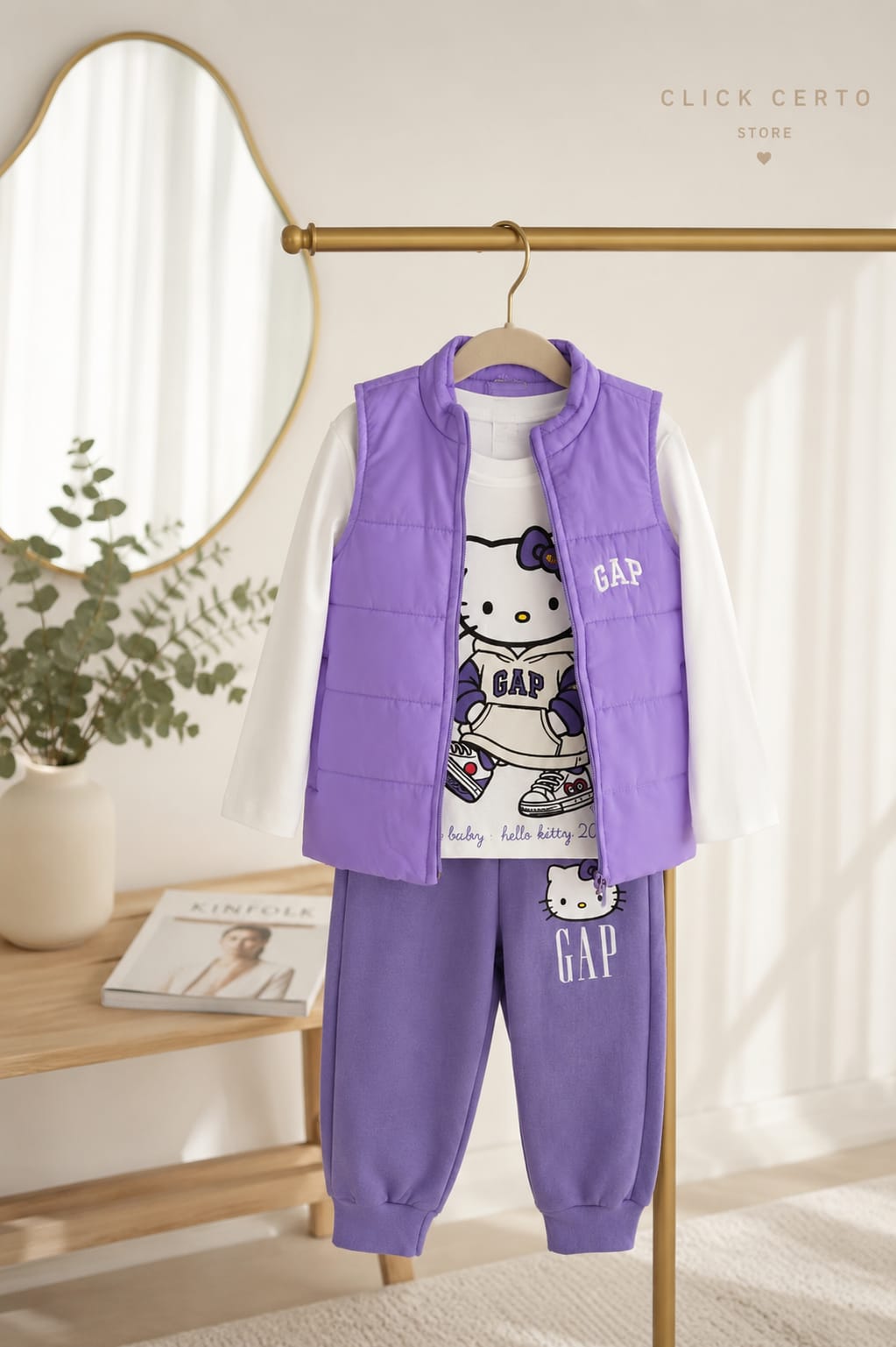 Conjunto Infantil Feminino Hello 3 Peças
