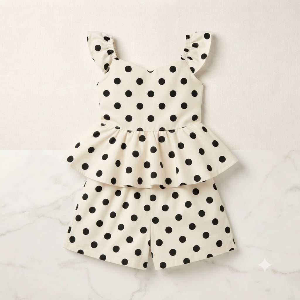 Conjunto Blusa Babado Poá