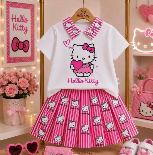 Conjunto Saia Hello Kitty Gola Kistras