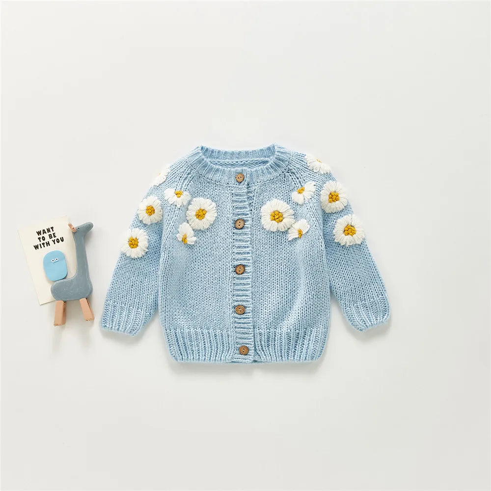 Cardigan Infantil Margaridas