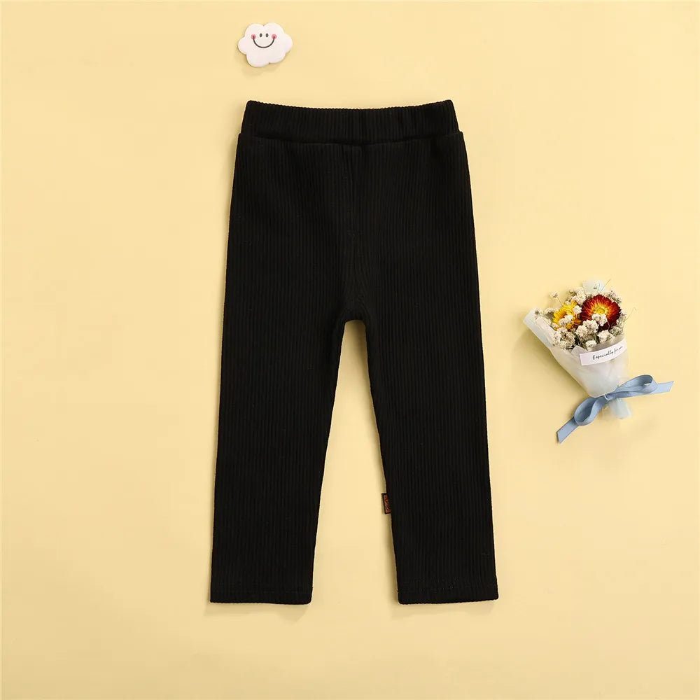 Calça Infantil Preta Canelada