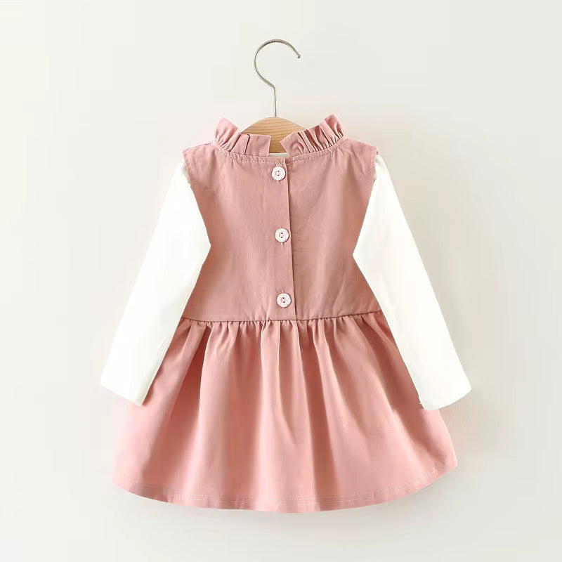 Conjunto infantil Flores e Laço