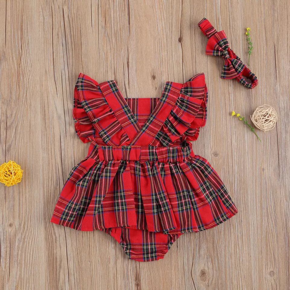 Body Infantil Feminino Xadrez Lacinho