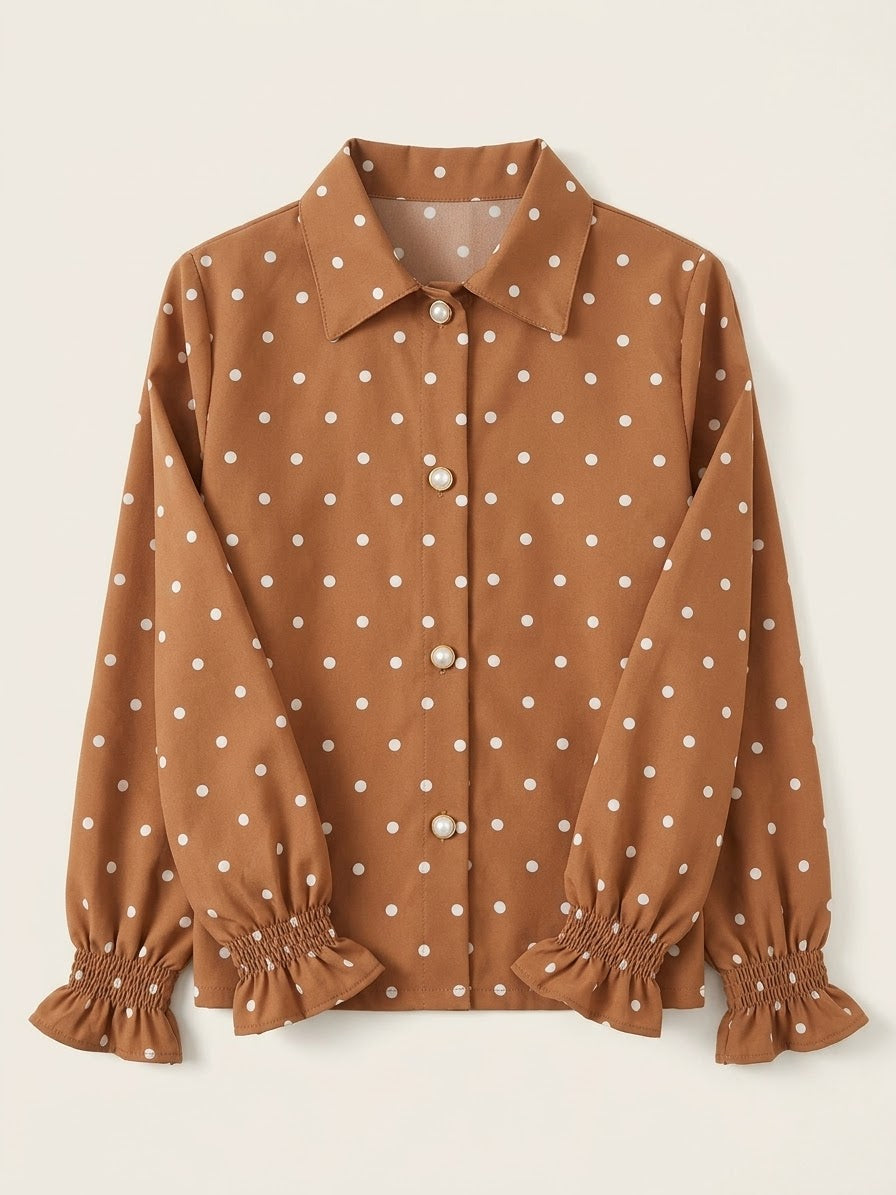 Camisa Manga Longa Poá