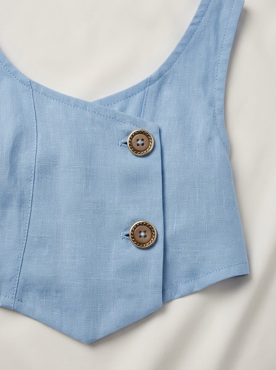 Conjunto Shorts Alfaiataria Colete