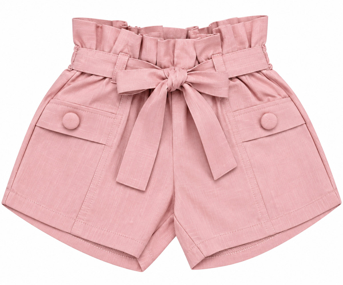 Shorts Laço Cor Lisa