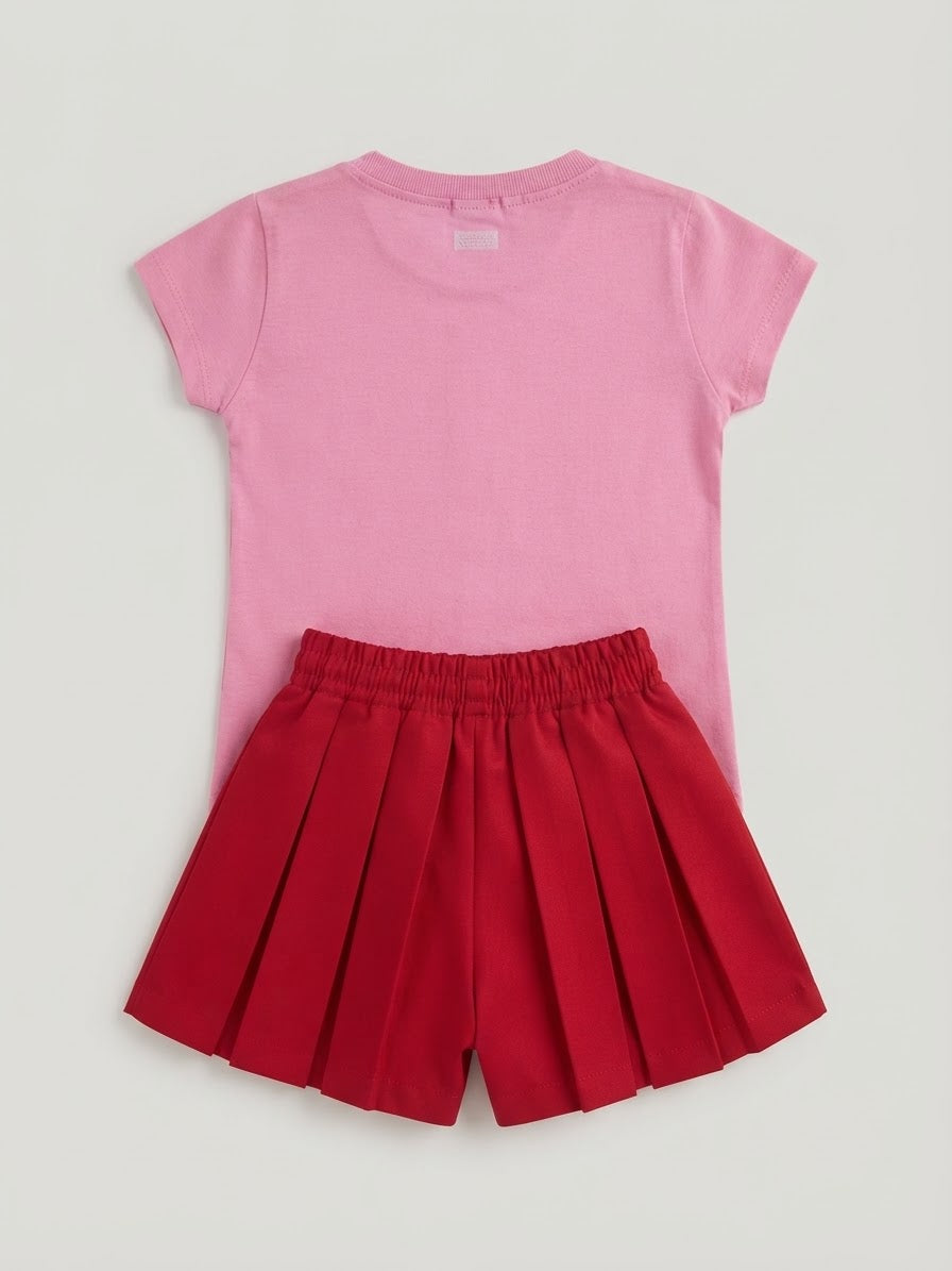 Conjunto Saia Minie Maçãs