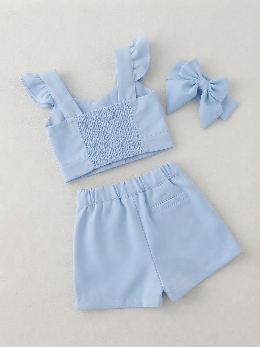 Conjunto Alfaiataria Botões Babados