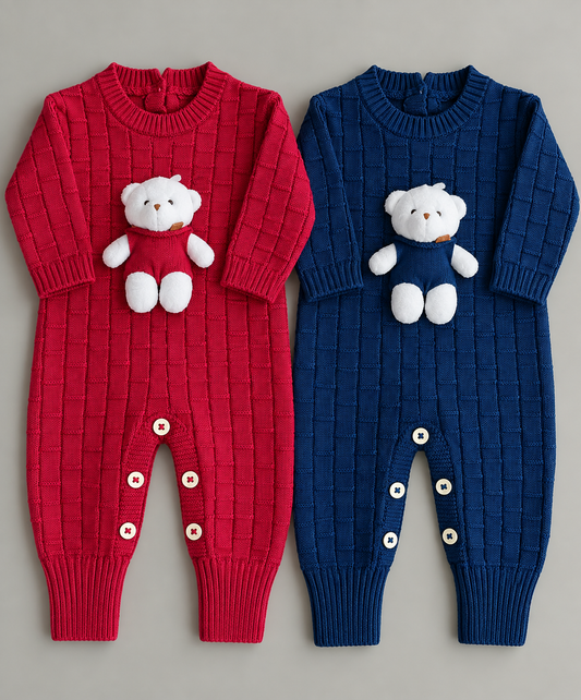 Macacão Tricot Urso Pelúcia