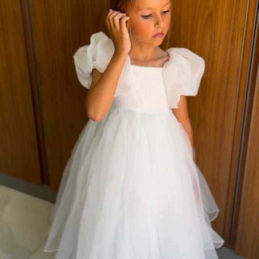Vestido Infantil de Festa Branco
